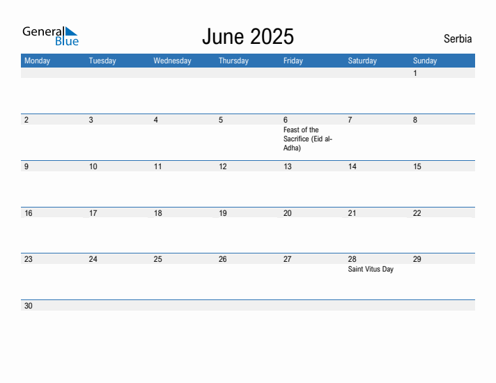 Fillable June 2025 Calendar