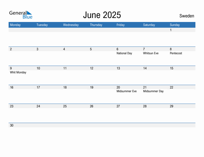 Fillable June 2025 Calendar