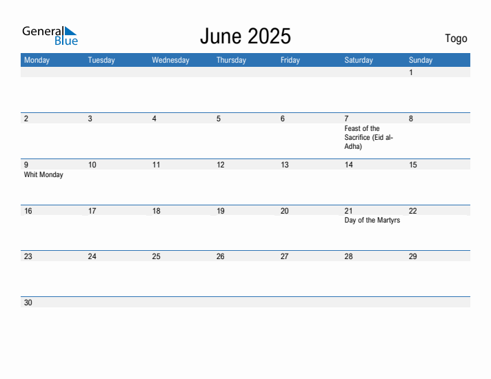 Fillable June 2025 Calendar