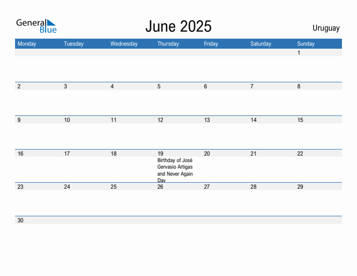 Fillable June 2025 Calendar