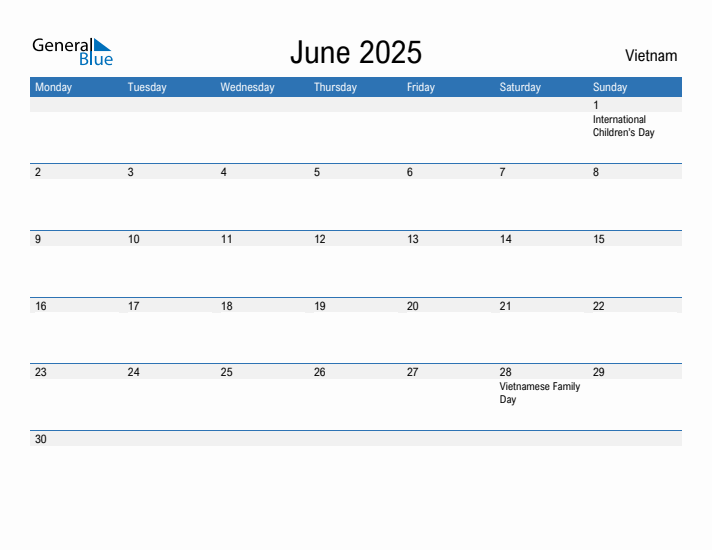 Fillable June 2025 Calendar