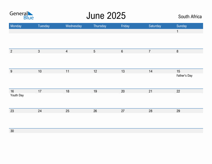 Fillable June 2025 Calendar