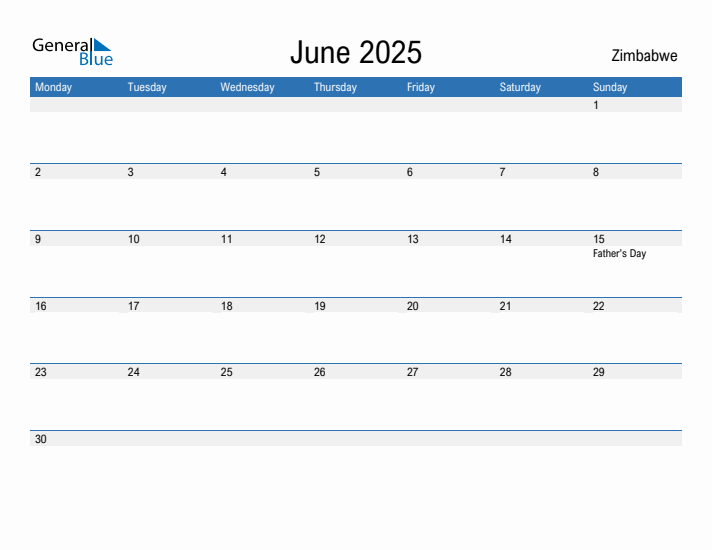 Fillable June 2025 Calendar