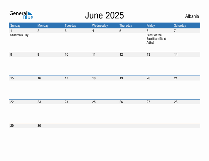 Fillable June 2025 Calendar