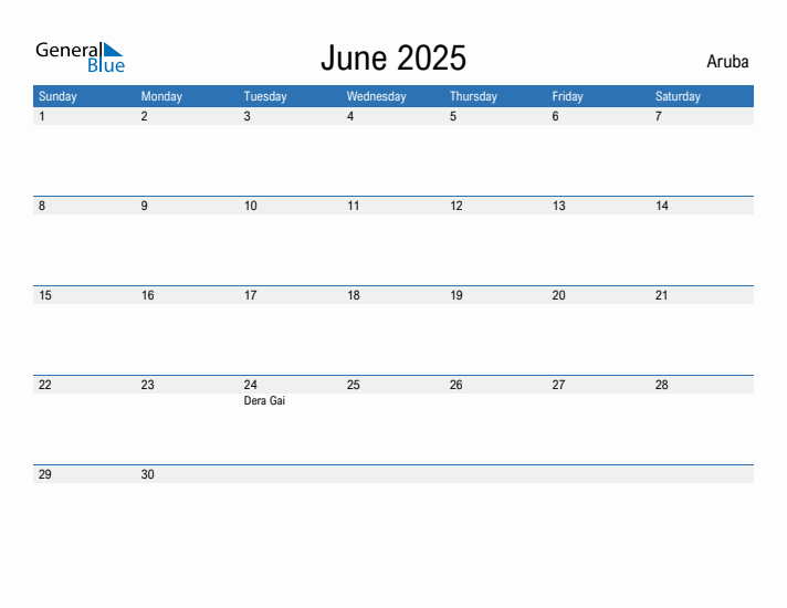 Fillable June 2025 Calendar