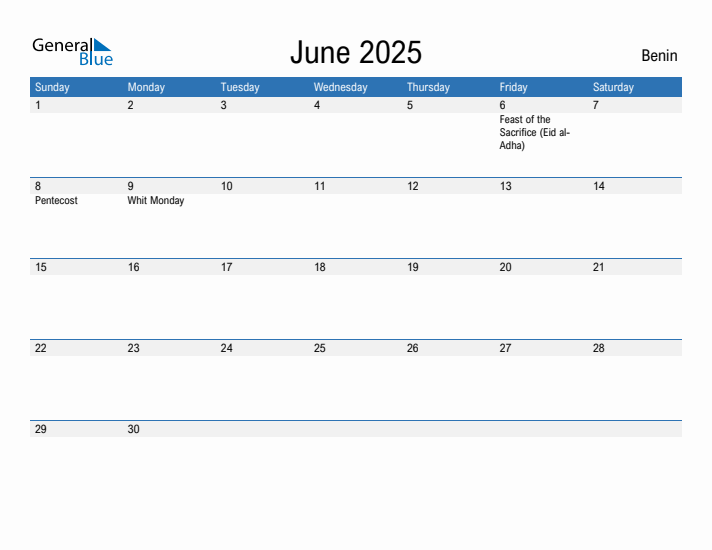 Fillable June 2025 Calendar