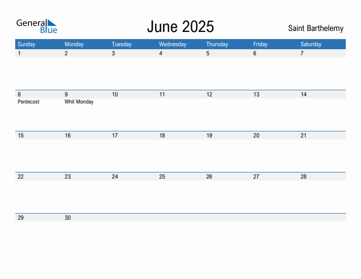 Fillable June 2025 Calendar