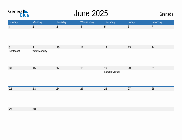 Fillable June 2025 Calendar