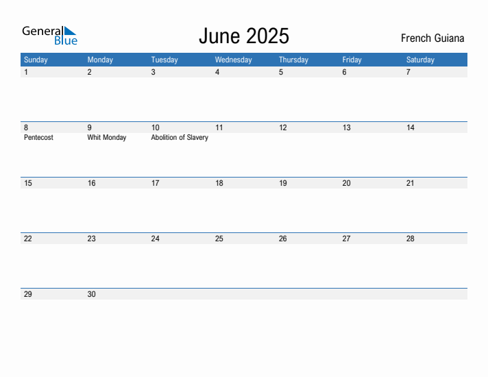 Fillable June 2025 Calendar