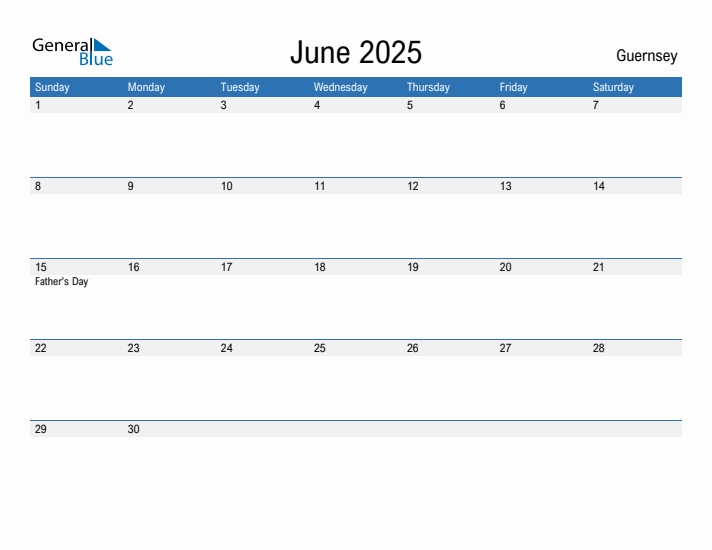 Fillable June 2025 Calendar