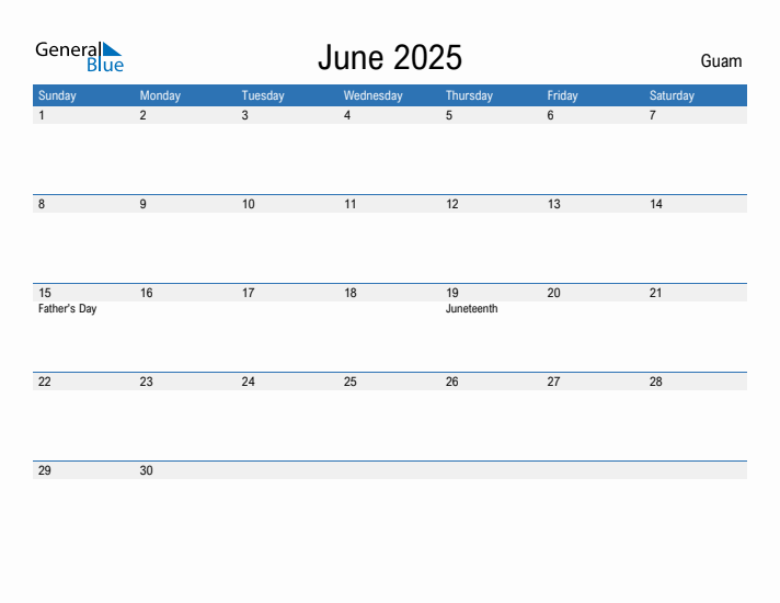 Fillable June 2025 Calendar