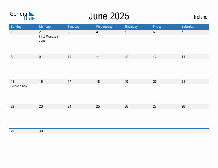 Fillable June 2025 Calendar