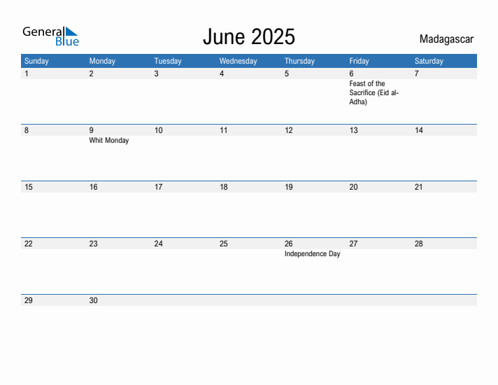 Fillable June 2025 Calendar