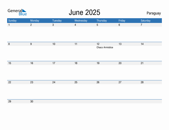 Fillable June 2025 Calendar