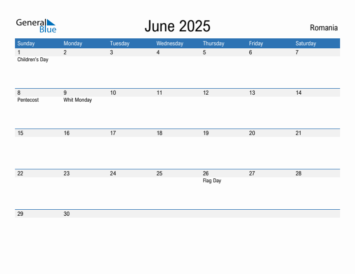 Fillable June 2025 Calendar