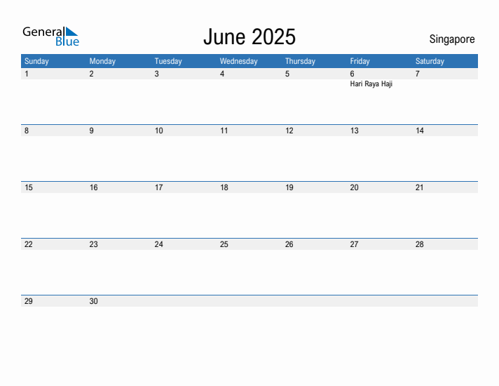 Fillable June 2025 Calendar