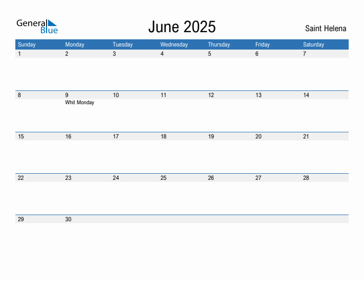 Fillable June 2025 Calendar