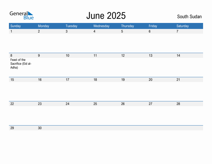 Fillable June 2025 Calendar