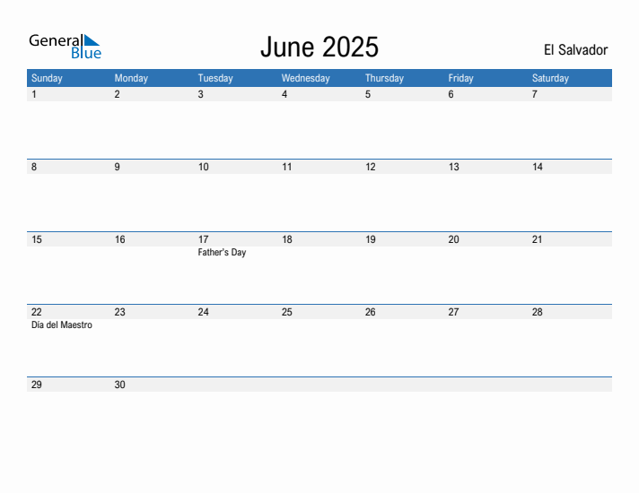 Fillable June 2025 Calendar