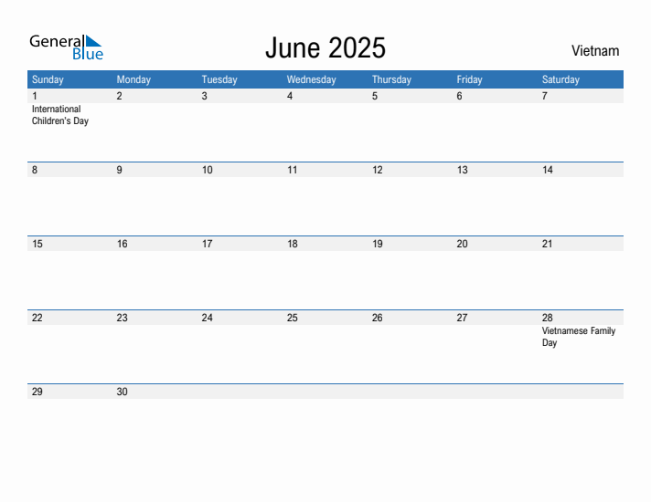 Fillable June 2025 Calendar