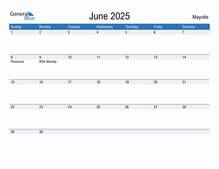 Fillable June 2025 Calendar