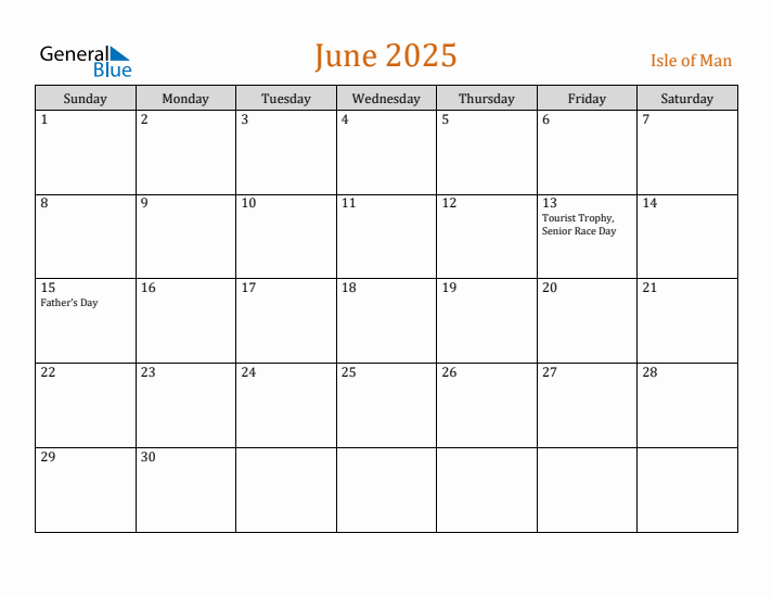 June 2025 Holiday Calendar with Sunday Start