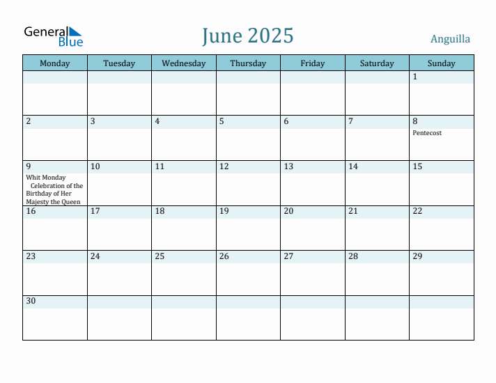 June 2025 Calendar with Holidays