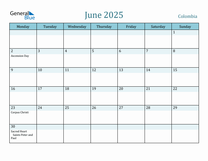 June 2025 Calendar with Holidays