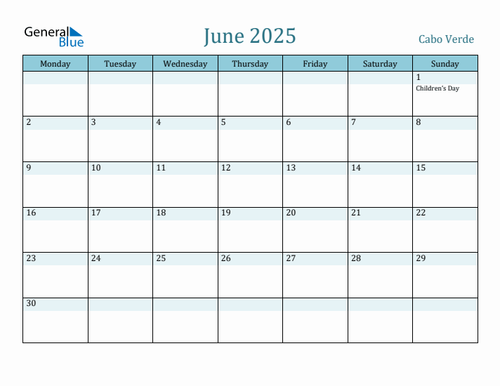 June 2025 Calendar with Holidays