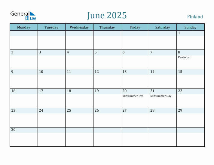 June 2025 Calendar with Holidays