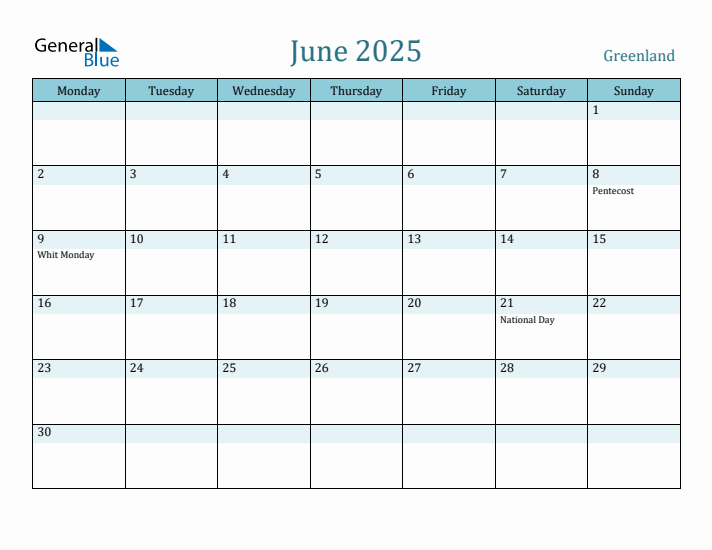 June 2025 Calendar with Holidays