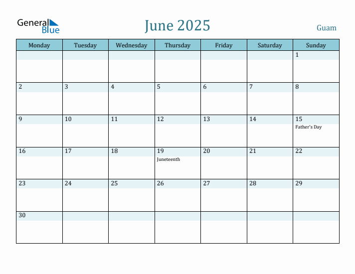 June 2025 Calendar with Holidays