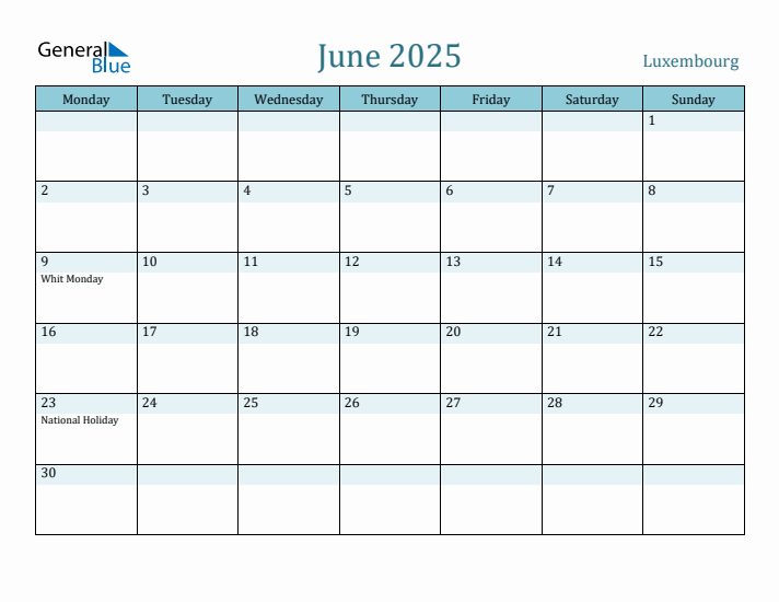 June 2025 Calendar with Holidays