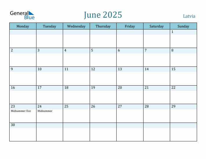 June 2025 Calendar with Holidays