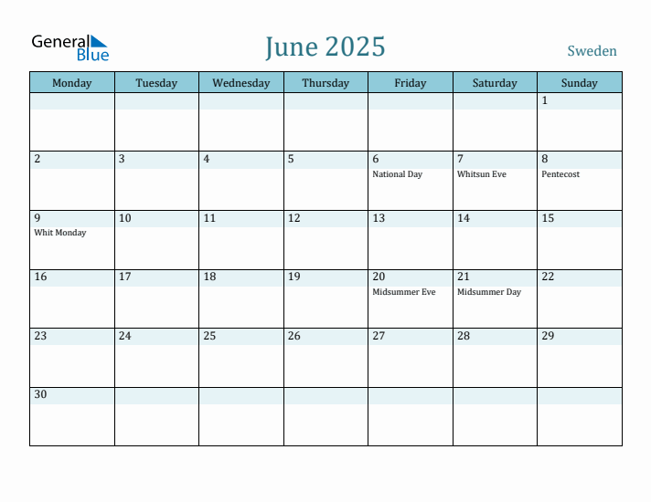 June 2025 Calendar with Holidays