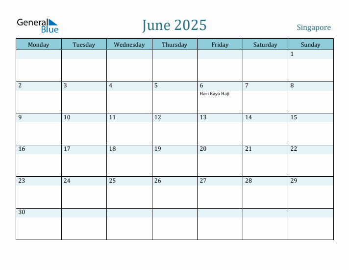 June 2025 Calendar with Holidays