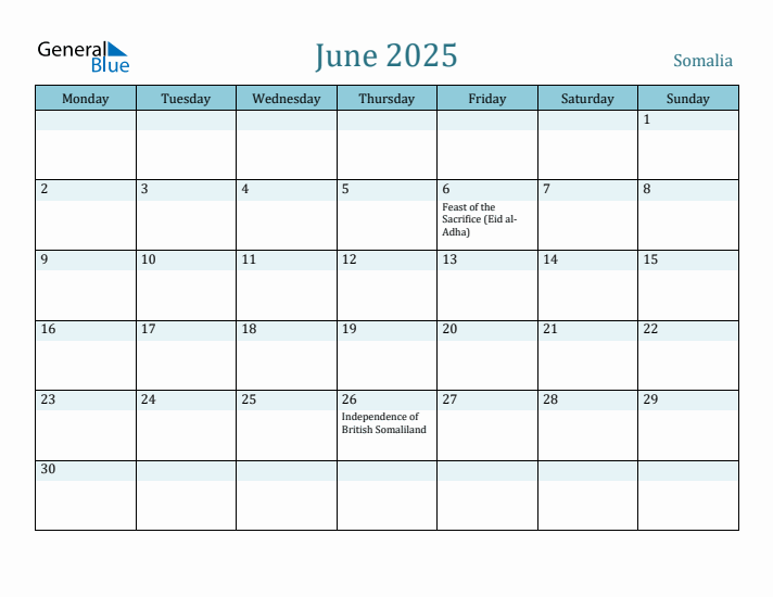 June 2025 Calendar with Holidays