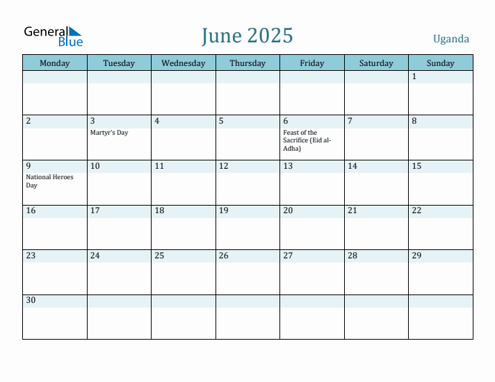 June 2025 Calendar with Holidays