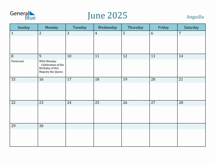 June 2025 Calendar with Holidays