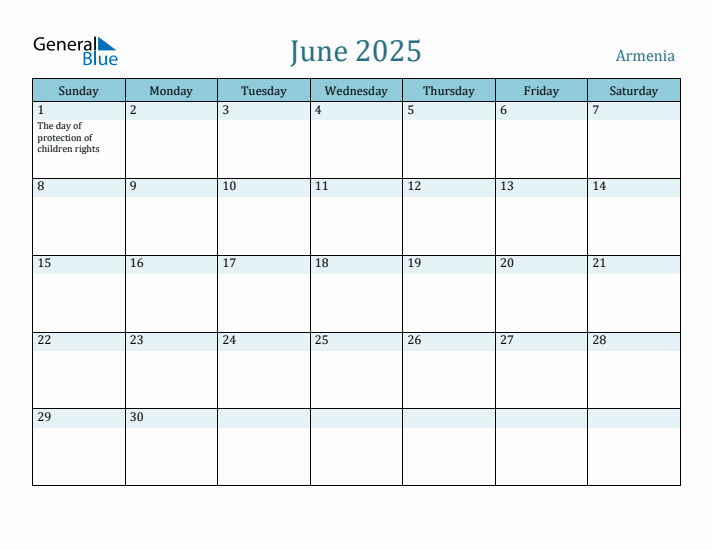 June 2025 Calendar with Holidays