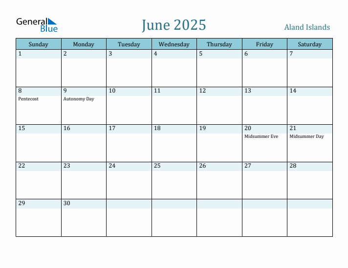 June 2025 Calendar with Holidays