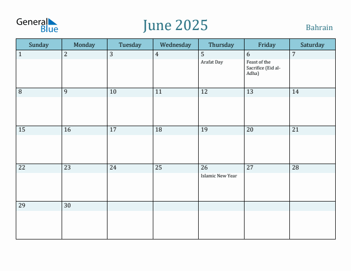 June 2025 Calendar with Holidays