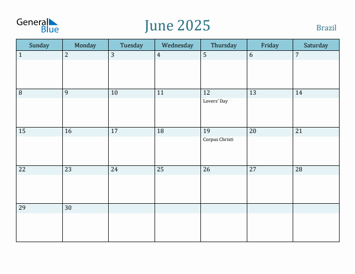 June 2025 Calendar with Holidays