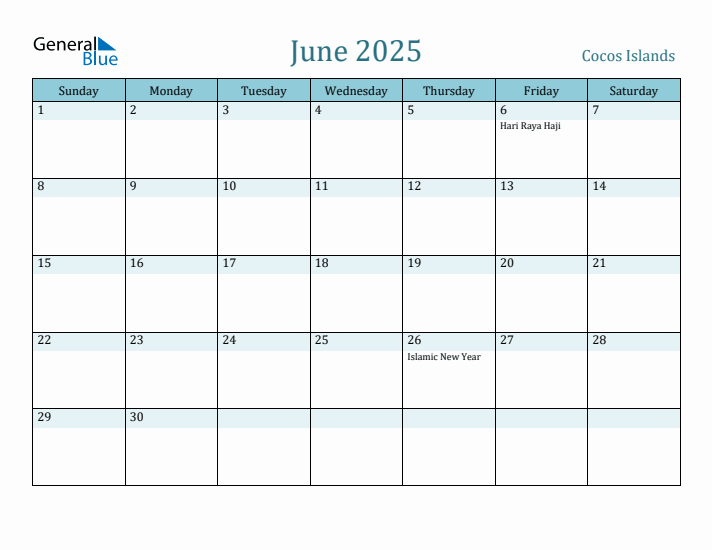 June 2025 Calendar with Holidays