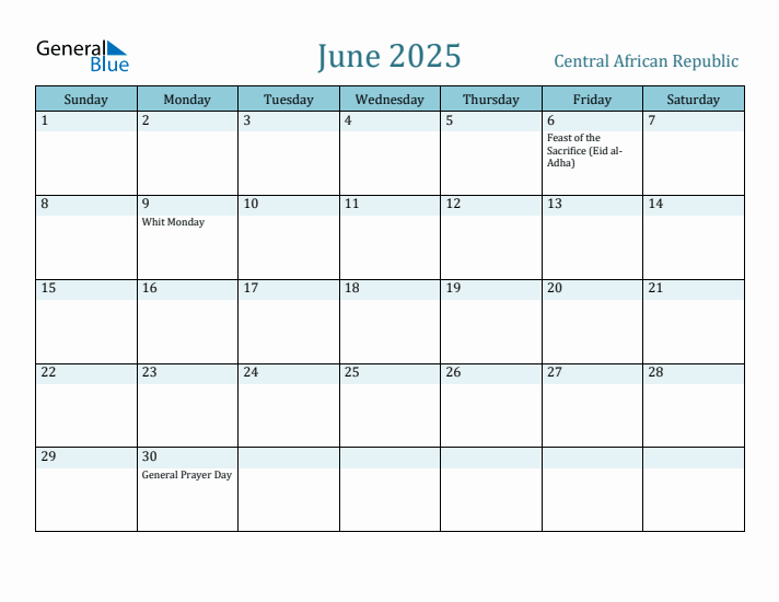 June 2025 Calendar with Holidays