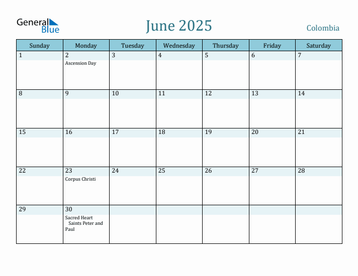 June 2025 Calendar with Holidays