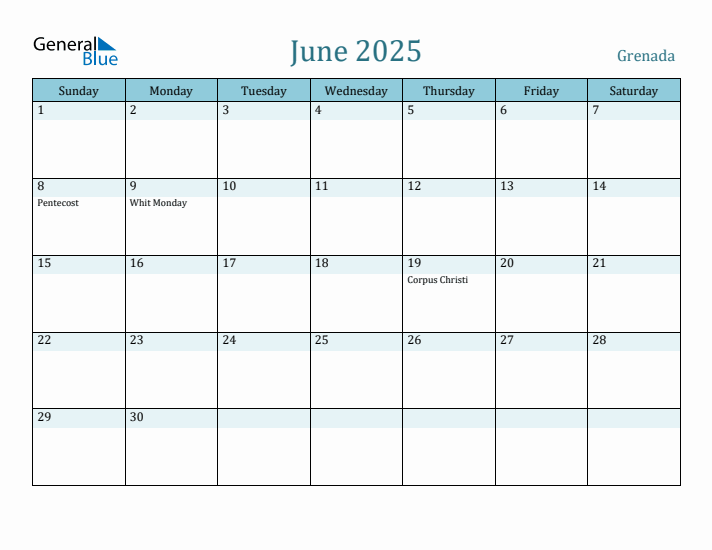 June 2025 Calendar with Holidays