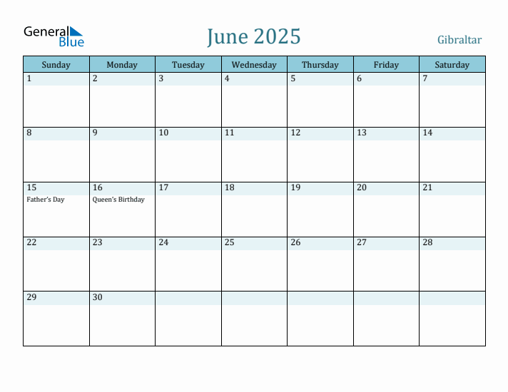 June 2025 Calendar with Holidays