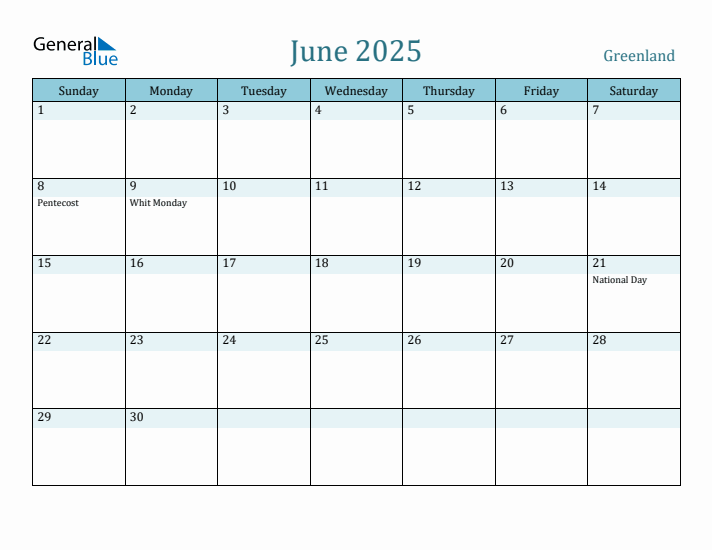 June 2025 Calendar with Holidays