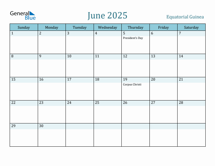 June 2025 Calendar with Holidays